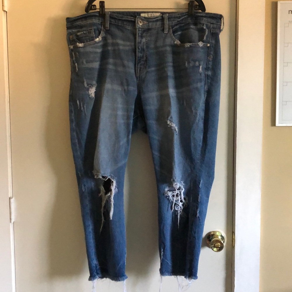 High rise straight jeans